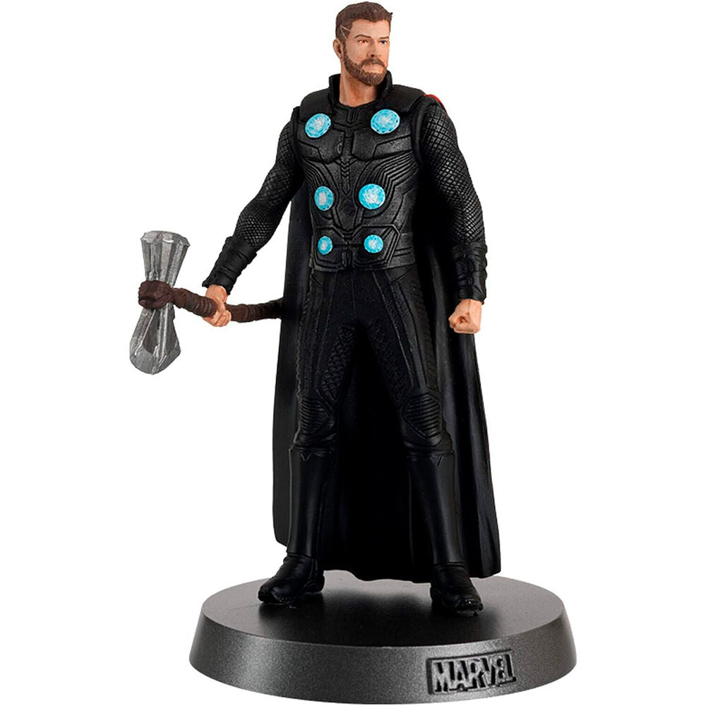 Figurine Thor posée sur un socle noir officiel EAGLEMOSS HERO COLLECTOR