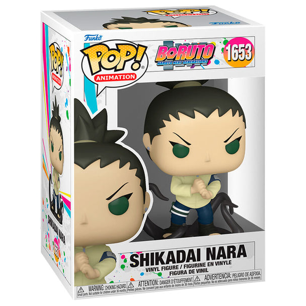 Figurine Funko POP Boruto Shikadai Nara en vinyle de 9 cm avec détails précis et couleurs vives