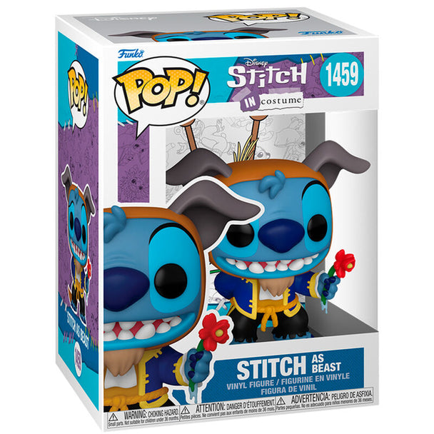 Figurine Funko POP Stitch version Beast Disney en vinyle de 9 cm dans sa boîte cadeau