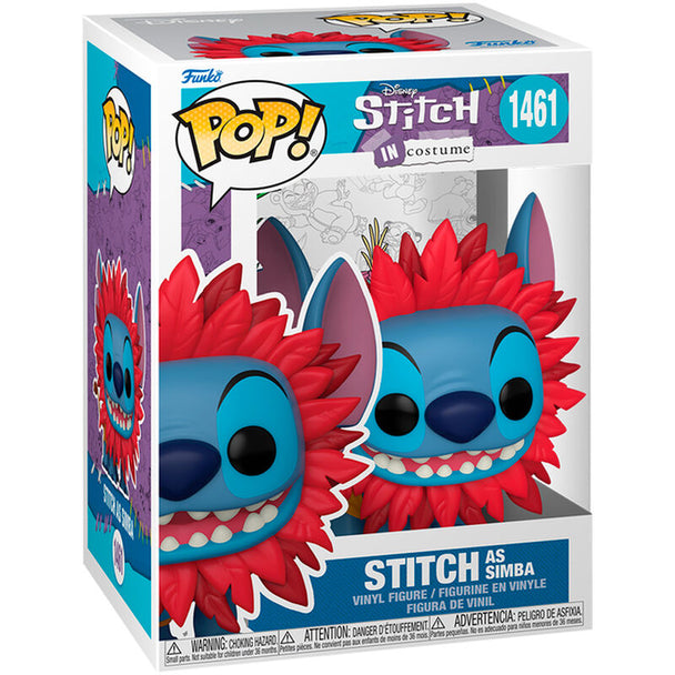 Figurine Funko POP Stitch en Simba Disney en vinyle de 9cm dans sa boîte cadeau officielle