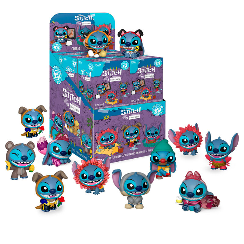 Figurine mini mystère Disney Stitch de Funko vue de face avec couleurs vives et détails précis