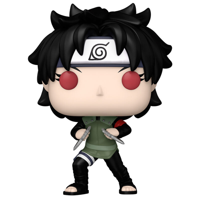 Vue rapprochée de la figurine Funko POP Boruto Mirai Sarutobi montrant les détails du visage et du costume