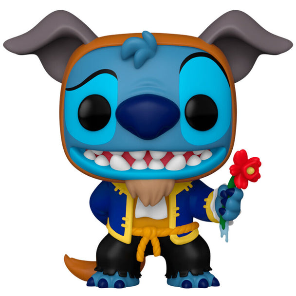 Vue rapprochée de la figurine Funko POP Stitch Beast montrant les détails du design unique