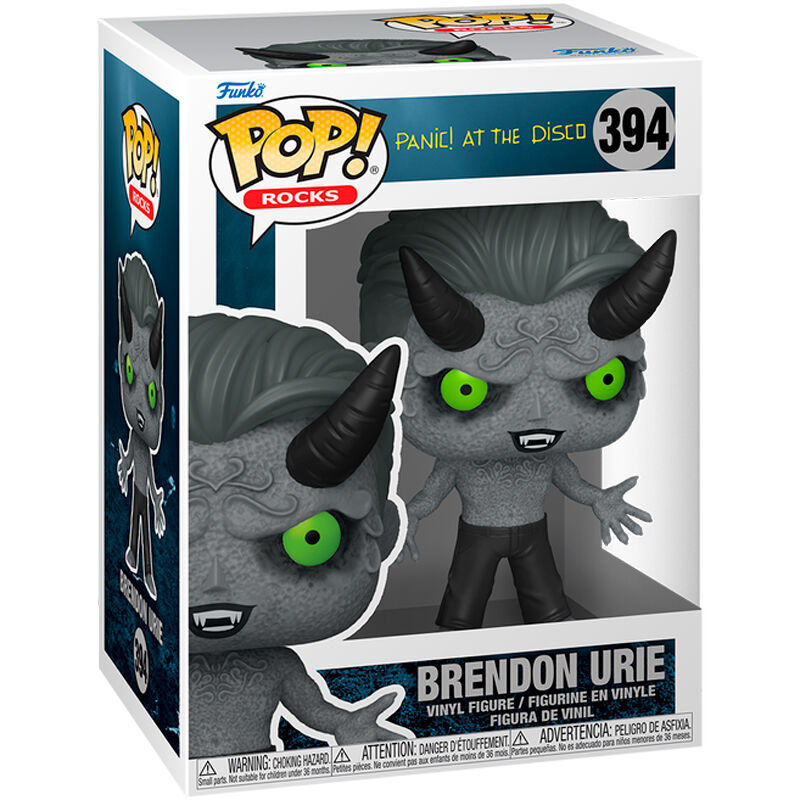 Figurine Funko POP Brendon Urie de Panic! at the Disco vue de face avec détails précis en vinyle de 9cm