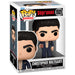 Vue rapprochée de la figurine Funko POP Christopher Moltisanti avec détails du visage et costume