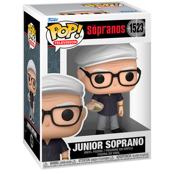 Vue rapprochée de la figurine Junior Soprano Funko POP avec détails précis et couleurs vives