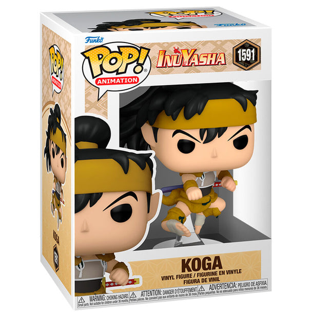 Détail de la figurine Funko POP Inuyasha Koga montrant les couleurs et les traits caractéristiques du personnage