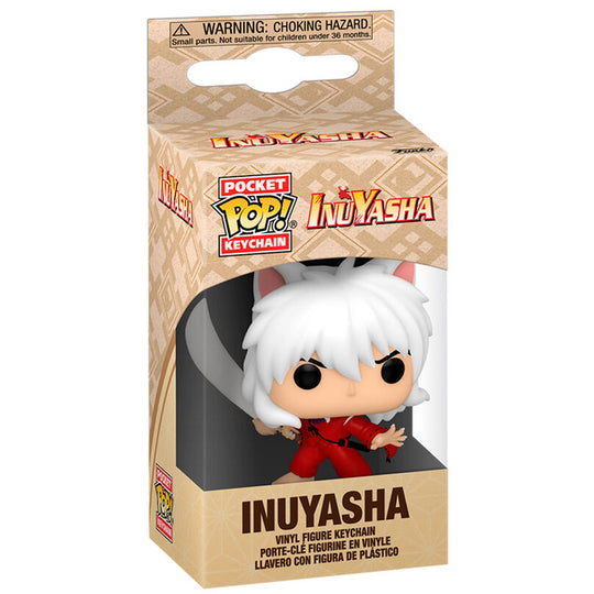 Porte-clés Inuyasha FUNKO Pocket POP présenté sur fond blanc montrant la figurine miniature