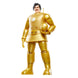 Vue latérale montrant les détails précis de l'armure dorée de la figurine Iron Man