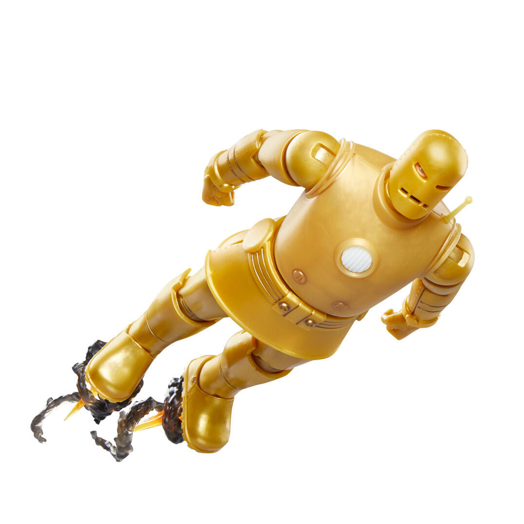 Image de la figurine articulée Iron Man en posture de combat avec bras levés