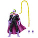 Vue latérale de la figurine Whiplash articulée montrant les accessoires inclus