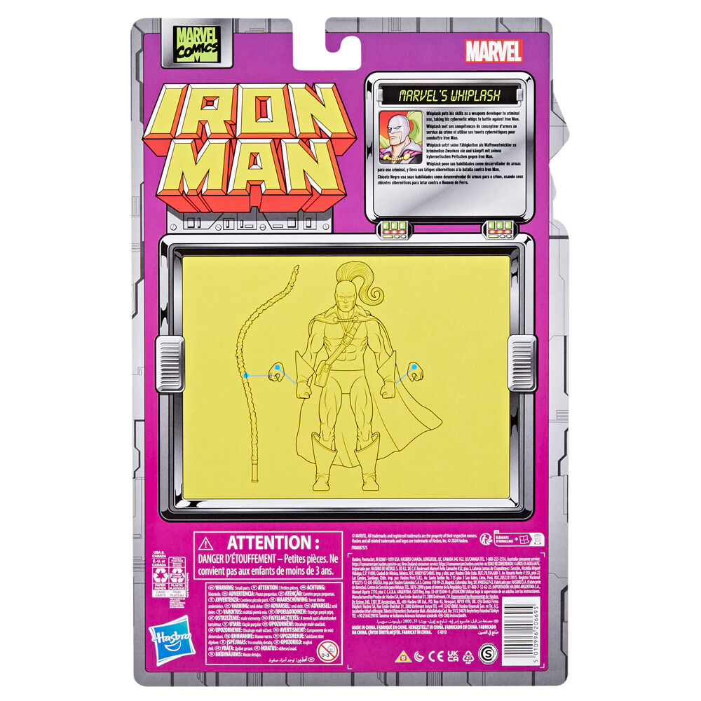 Packaging original de la figurine Marvel Whiplash 15cm par HASBRO