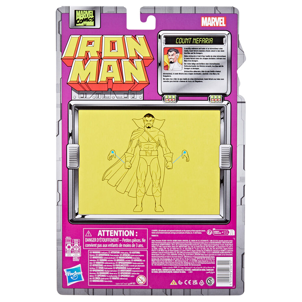 Collection complète Marvel avec la figurine Count Nefaria articulée 15cm