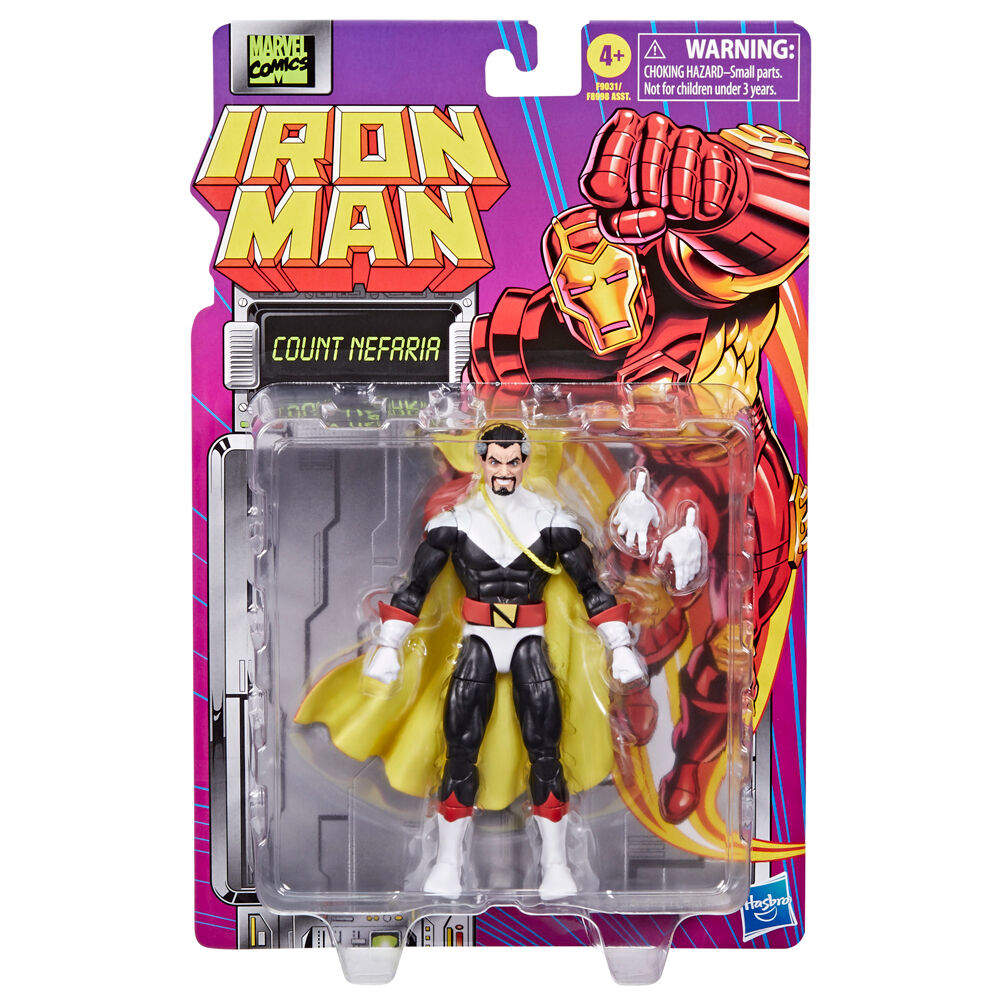 Figurine articulée Count Nefaria Marvel Iron Man vue de face avec accessoires