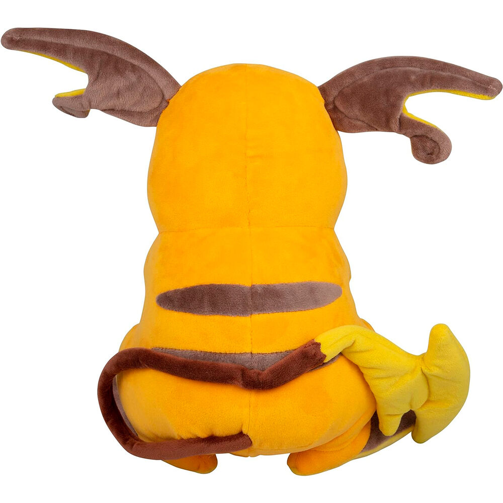 Peluche Raichu Pokémon 25cm vue de face avec détails précis et couleurs vives