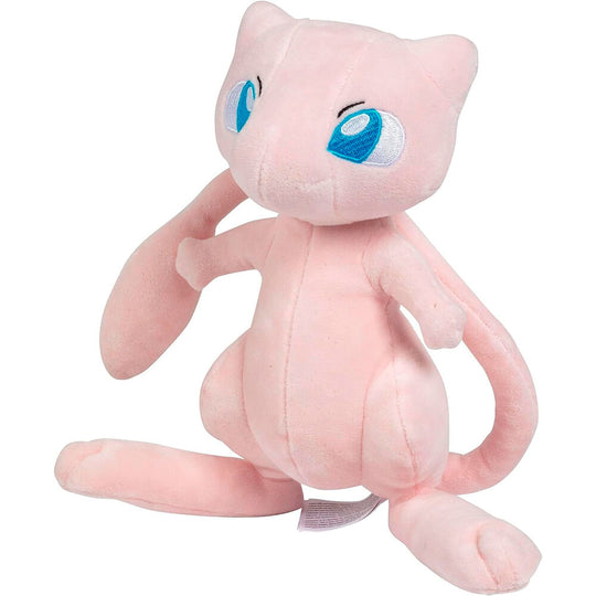 Zoom sur la texture douce et les finitions précises de la peluche Mew Pokémon 20cm