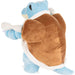 Vue arrière de la peluche Blastoise 27 cm mettant en valeur sa finition soignée