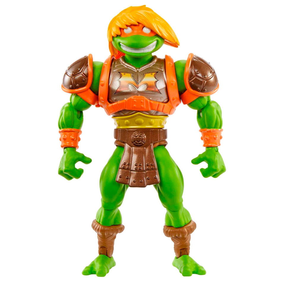 Vue d’ensemble des quatre figurines articulées Masters of the Universe Turtles of Grayskull de 14cm