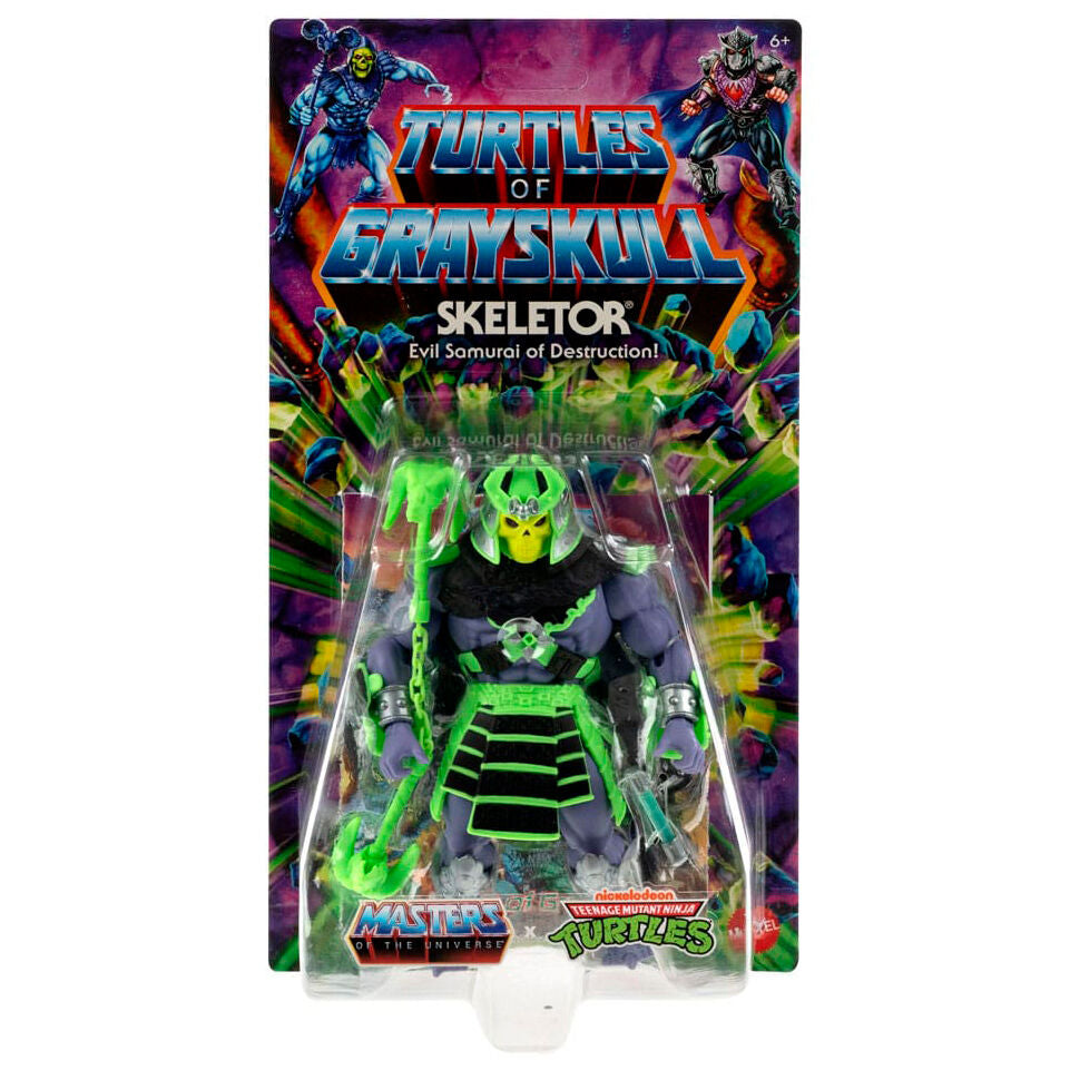 Zoom sur les détails de peinture et finition des figurines Masters of the Universe Turtles of Grayskull