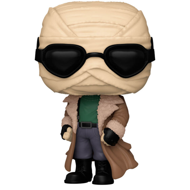 Figurine Funko POP de Negative Man de Doom Patrol en vinyle, vue de face dans sa boîte cadeau originale.