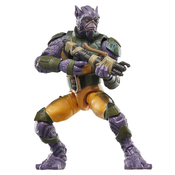 Vue latérale gauche de la figurine Garazeb Zeb Orrelios Star Wars Rebels avec détails précis
