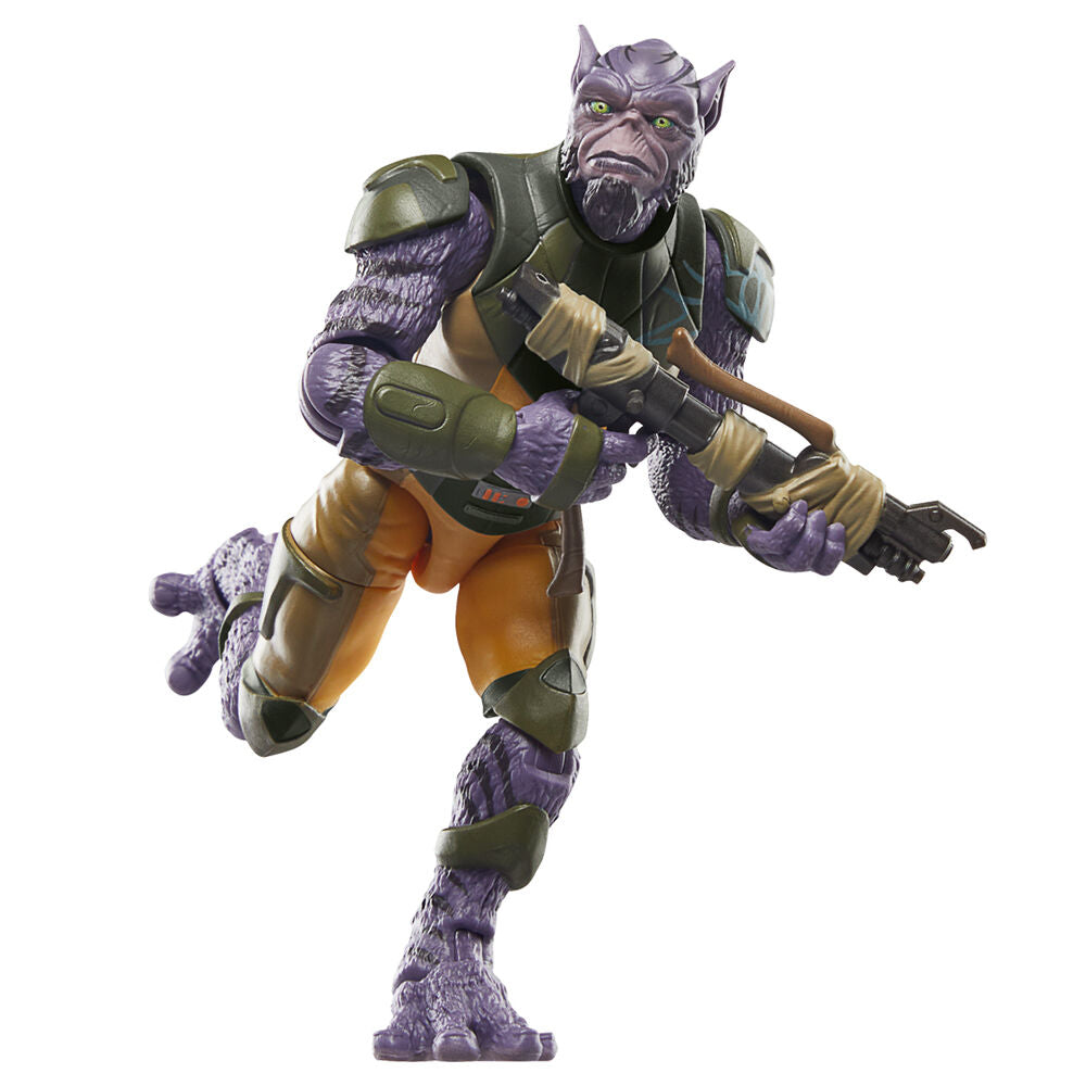 Figurine Garazeb Zeb Orrelios en position dynamique avec accessoires visibles