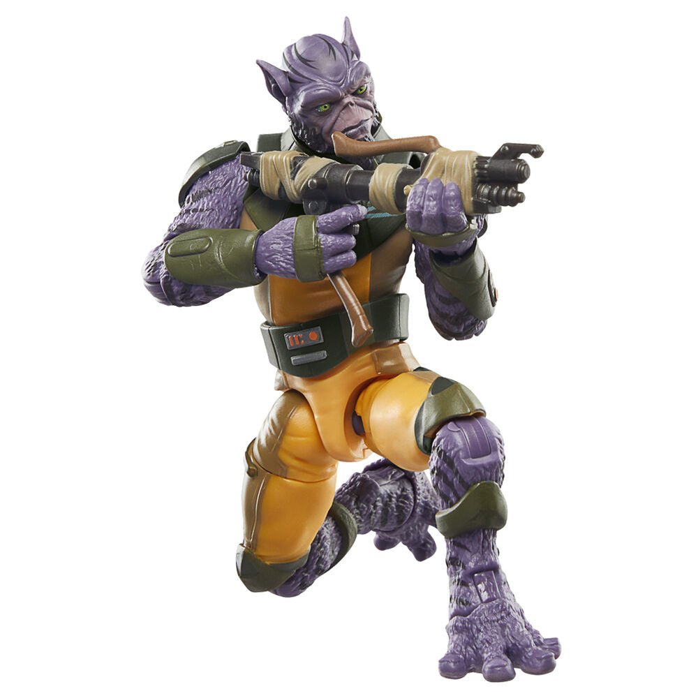 Accessoires inclus avec la figurine Garazeb Zeb Orrelios Star Wars Rebels posés à côté