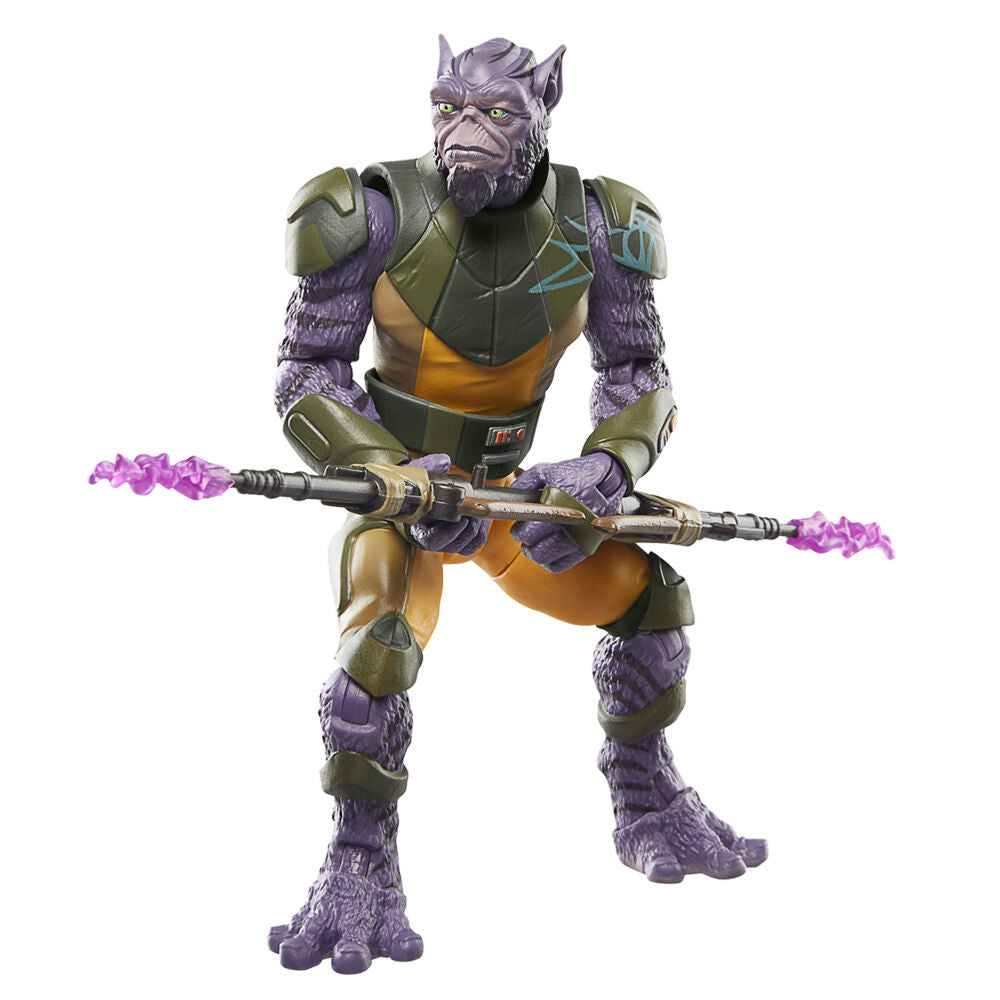Comparaison de taille de la figurine Garazeb Zeb Orrelios Star Wars Rebels avec un objet de référence