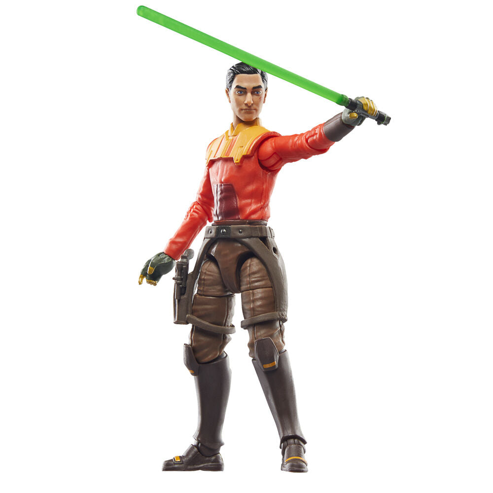 Photo de groupe des figurines Star Wars Ahsoka et Ezra Bridger sur fond neutre