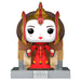 Figurine POP Deluxe FUNKO de la Reine Amidala de Star Wars assise sur son trône, vue de face avec détails précis.
