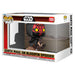 Vue latérale de la figurine Star Wars Darth Maul sur Bloodfin Speeder FUNKO POP Deluxe montrant la monture et les finitions