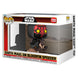 Vue latérale de la figurine Star Wars Darth Maul sur Bloodfin Speeder FUNKO POP Deluxe montrant la monture et les finitions