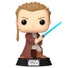 Figurine Funko POP Obi-Wan Kenobi en vinyle de 9 cm avec sa robe Jedi et sabre laser, vue de face