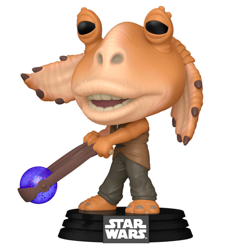 Figurine Funko POP Jar Jar Binks Star Wars en vinyle de 9 cm dans sa boîte cadeau officielle