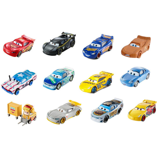 Voiture métal Disney Pixar Cars modèle Lightning McQueen à l'échelle 1:55, vue de côté