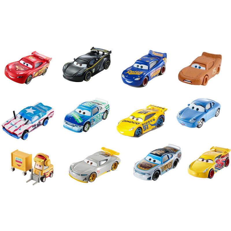 Voiture métal Disney Pixar Cars modèle Lightning McQueen à l'échelle 1:55, vue de côté