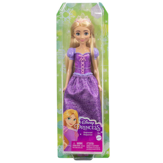Poupée Raiponce Disney Princess MATTEL en tenue violette avec tiara et chaussures amovibles