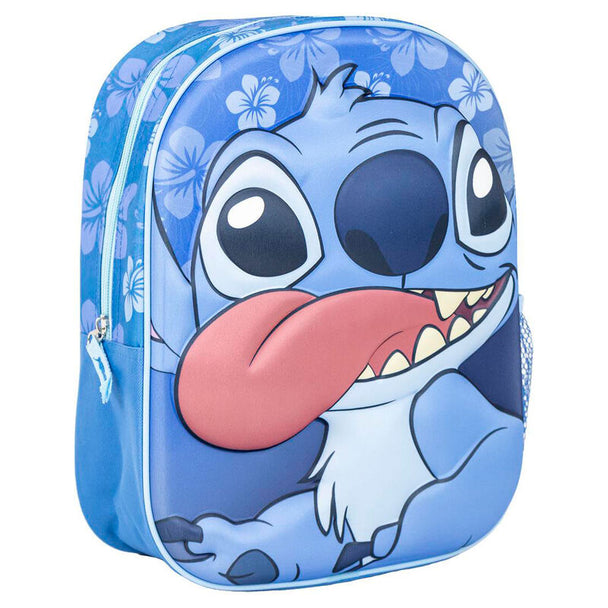 Sac à dos Disney Stitch 3D CERDÁ vu de face avec design coloré et personnage Stitch en relief