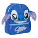 Sac à dos Disney Stitch 30 cm en polyester bleu avec illustration du personnage Stitch de face