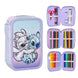 Trousse triple Stitch Disney CERDÁ vue de face avec fermeture éclair ouverte