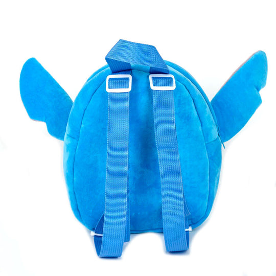 Détail du sac à dos Stitch avec bandoulières ajustables et fermeture sécurisée pour enfants