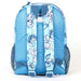 Détail du tissu 100% polyester du sac à dos Stitch avec logo officiel Disney visible