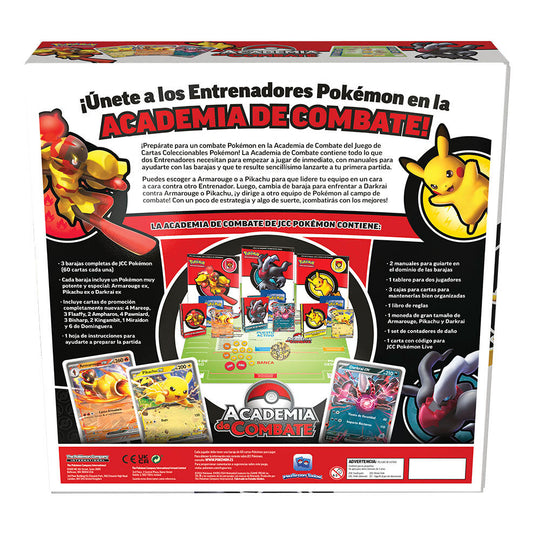Vue rapprochée d'une carte Pokémon rare du jeu Battle Academy en espagnol