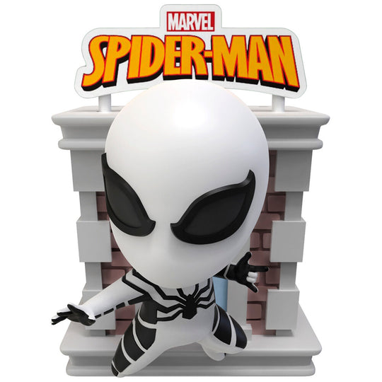 Vue latérale droite détaillée de la figurine Marvel Spiderman Tower Hero