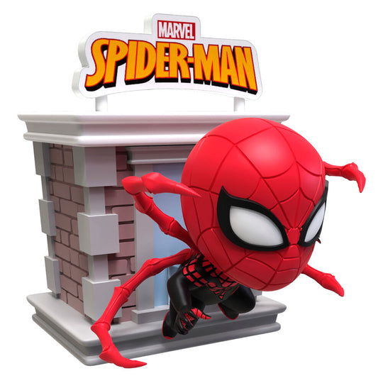 Figurine Marvel Spiderman Tower Hero tenue dans une main pour taille