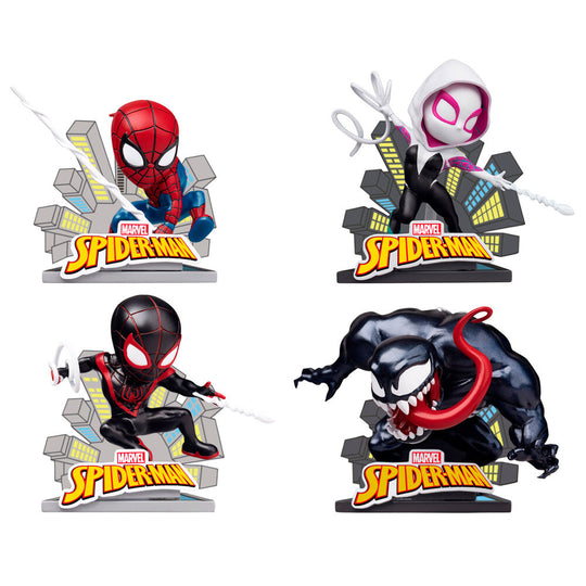 Détail du visage de la figurine Spider-Man de 8cm YUME TOYS