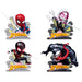 Détail du visage de la figurine Spider-Man de 8cm YUME TOYS