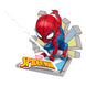 Figurine Spider-Man en position dynamique avec costume rouge et bleu