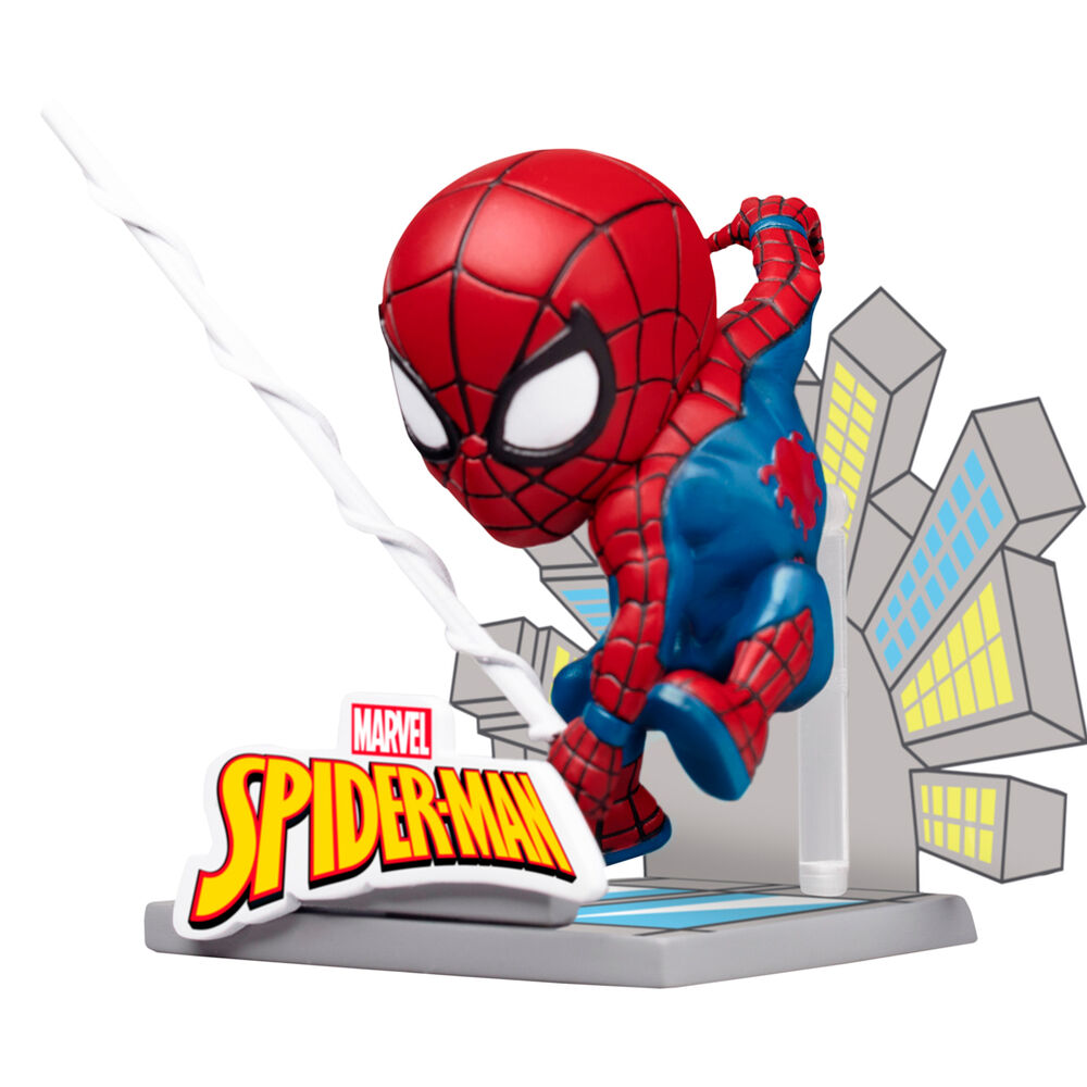 Vue latérale gauche de la figurine Spider-Man Hero Box YUME TOYS