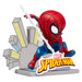 Figurine Marvel Spider-Man tenant une toile d'araignée en plastique